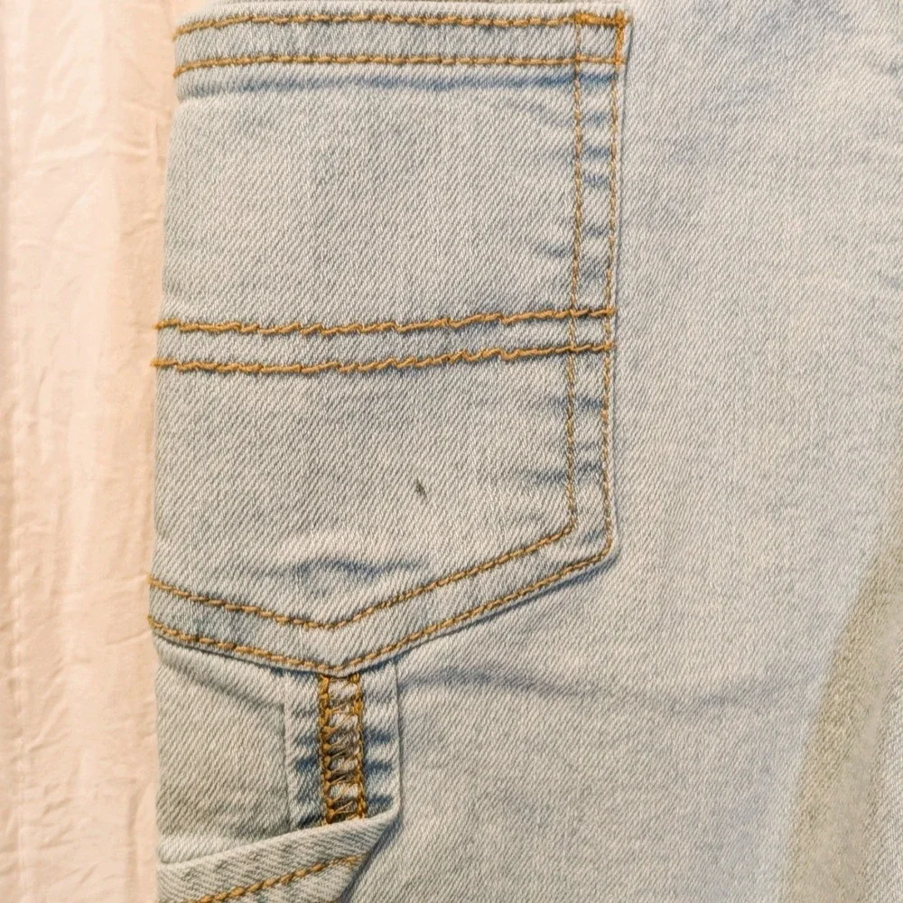 OshKosh B'gosh 12 month Overalls Cowgirl Cowboy Western Farmer Light Blue Denim - Picture 8 of 8